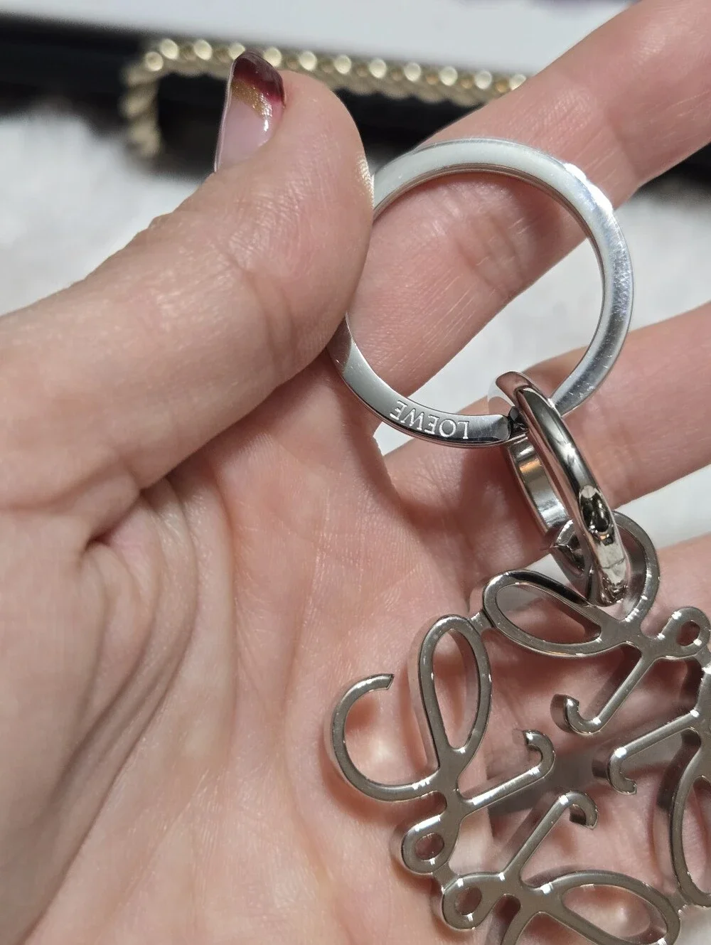 Loewe Anagram keyring Keychain Charm LIKE NEW!
